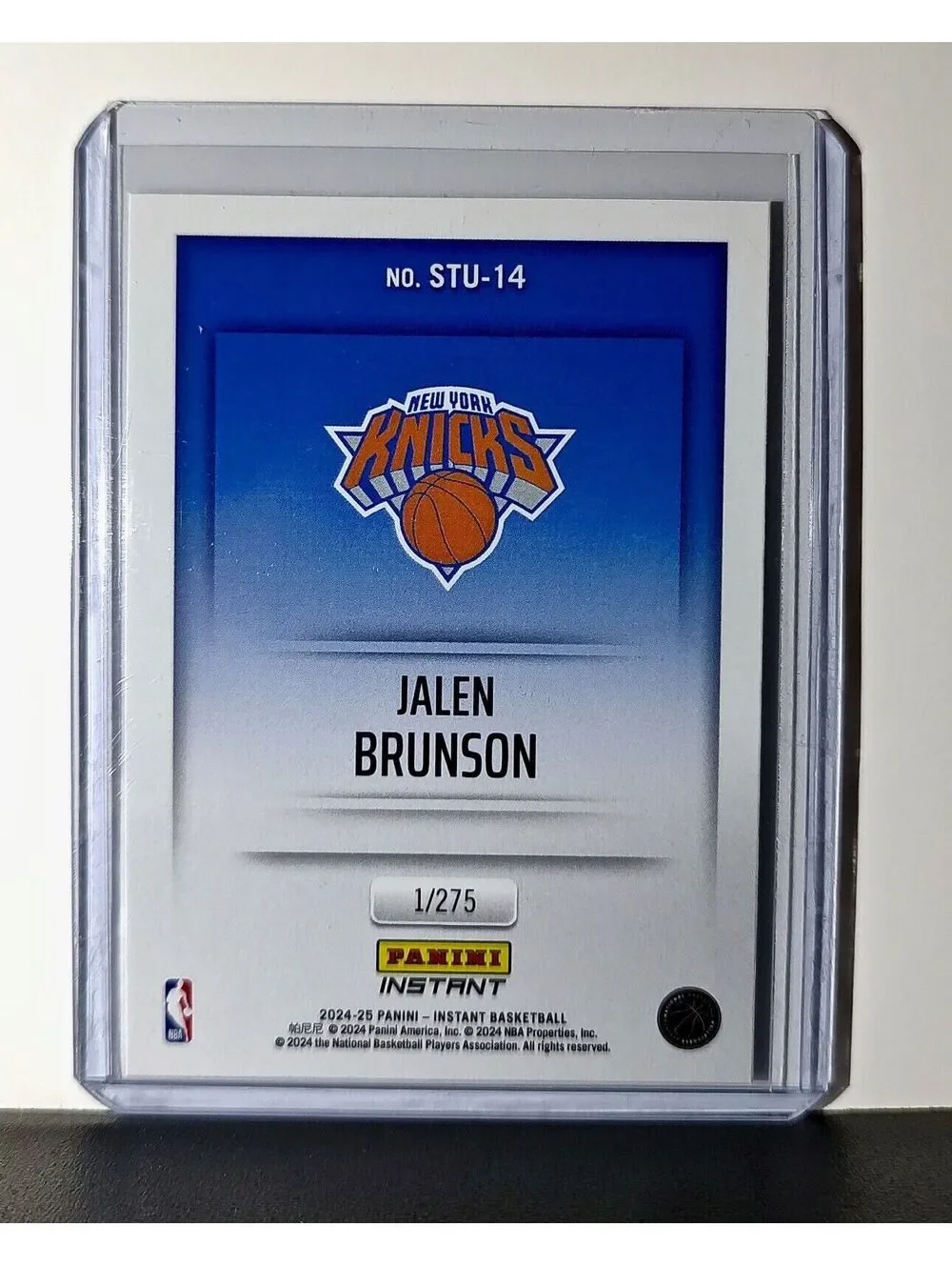 Jalen Brunson 2024-25 Panini NBA Studio #14 Card New York Knicks 1/275